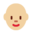 woman, medium-light skin tone, bald